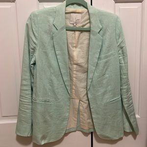 Joie Mehira Linen Blazer in Mint Size 6